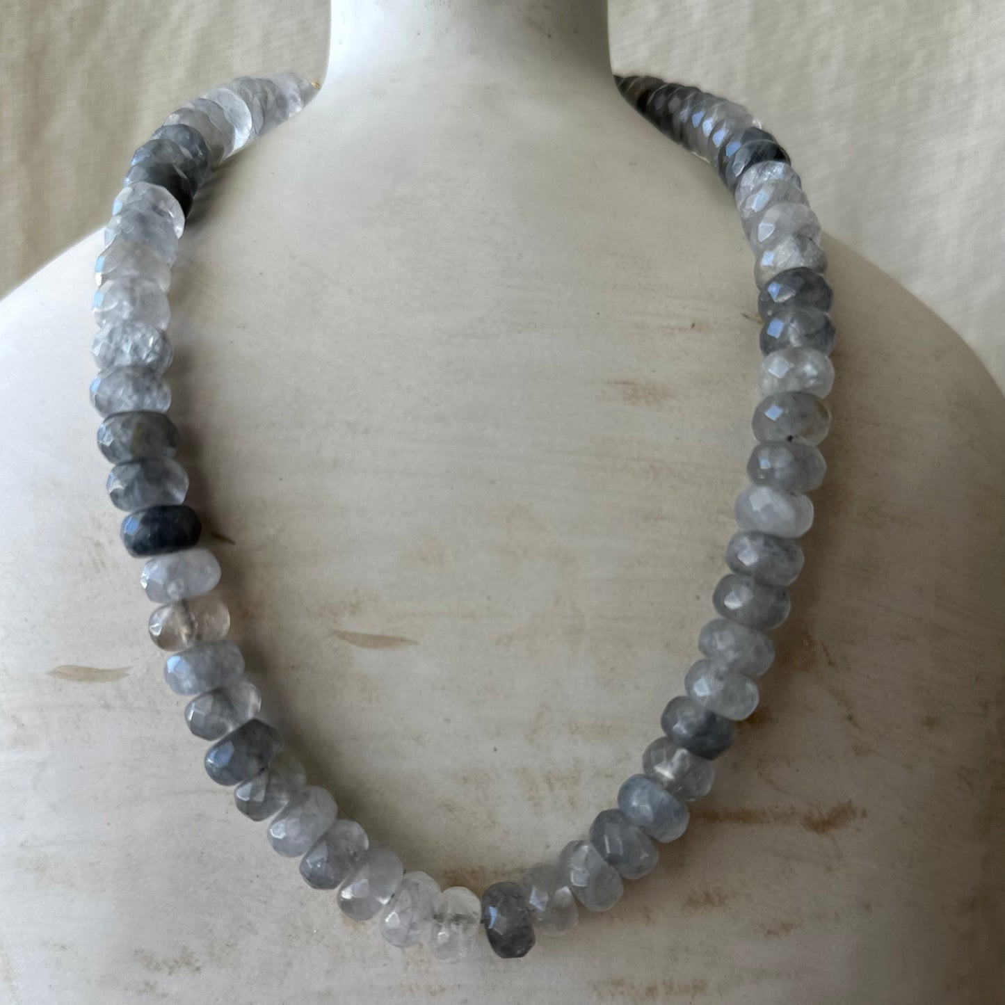 Chunky Clear Gray Necklace