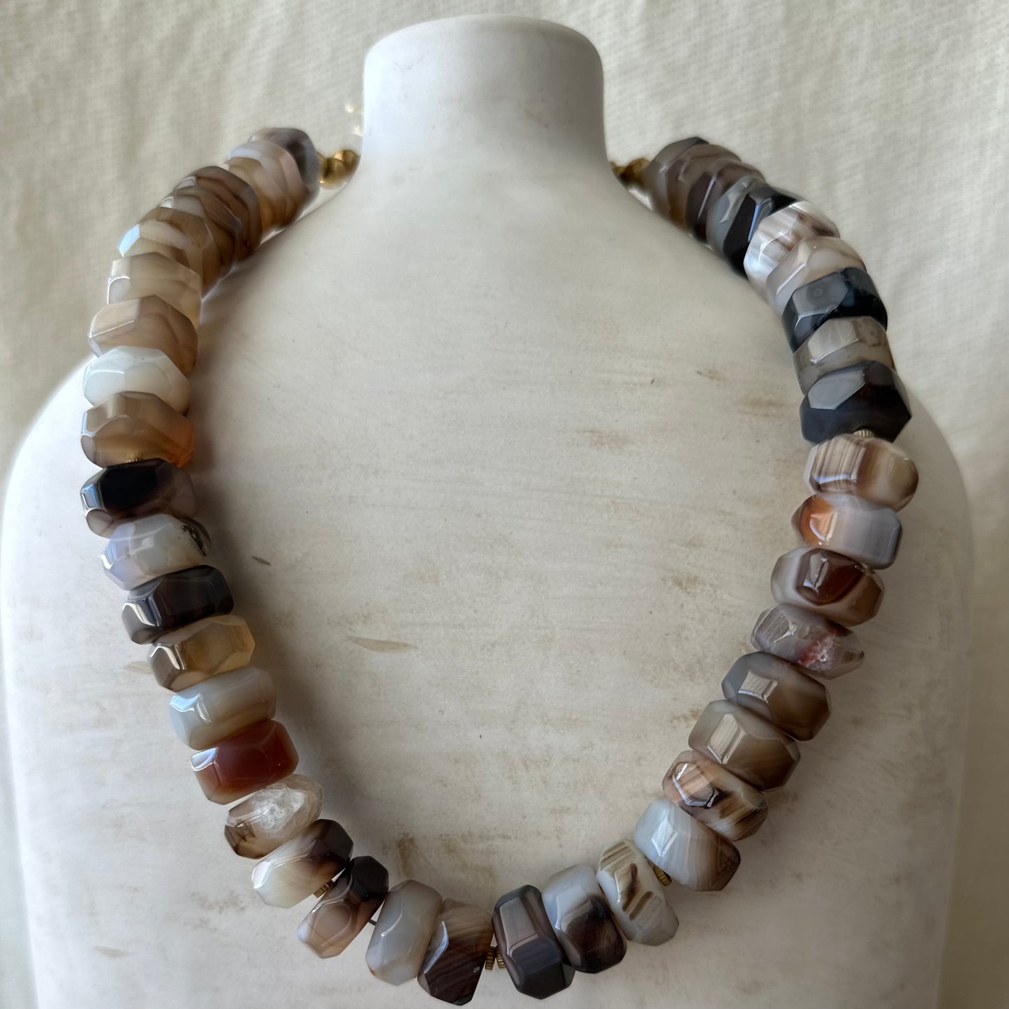 Chunky Gray and Brown Necklace