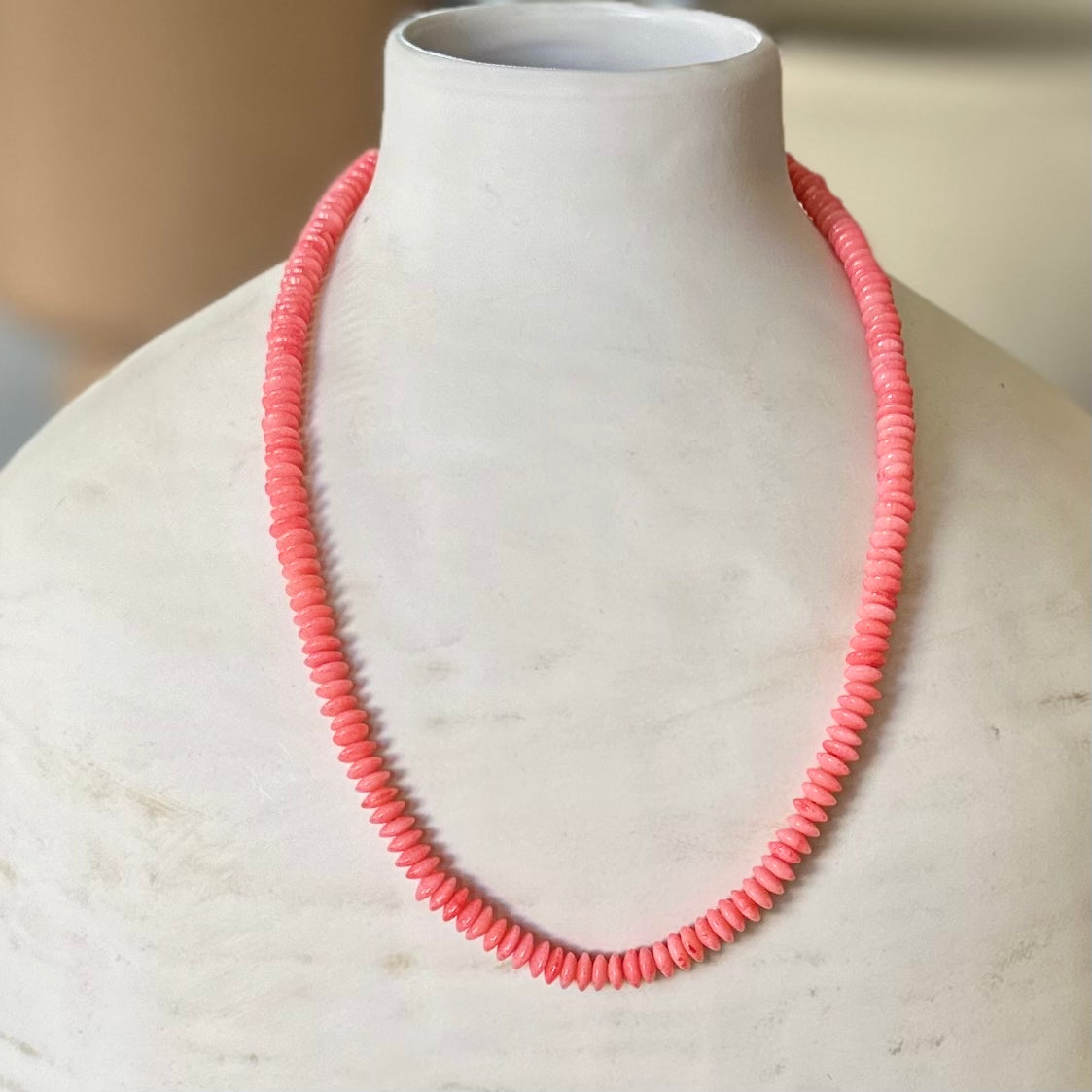 Bright Coral Necklace