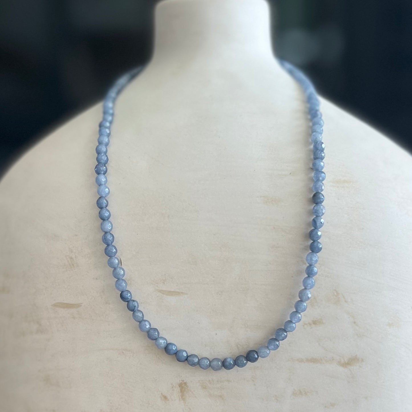 Round Blue Aventurine Necklace