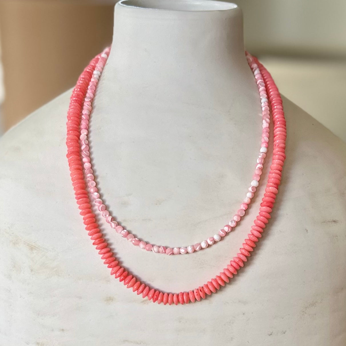 Bright Coral Necklace