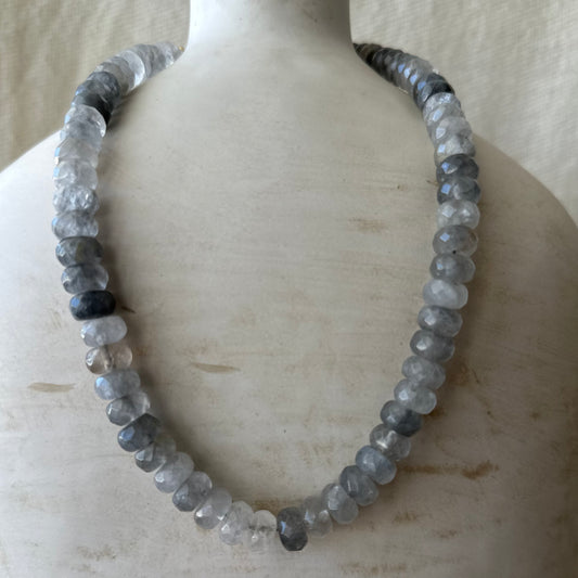 Chunky Clear Gray Necklace