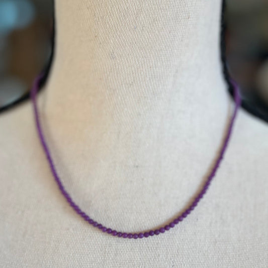 Dainty Round Violet Necklace